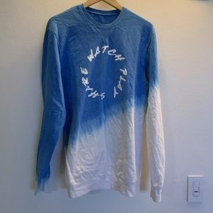 Facebook Gaming Meta Mens Sweater Sz M Blue White Rare L/S Play Share Watch